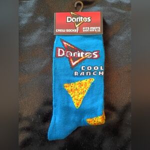 Men's Doritos Cool Ranch Blue Novelty Socks Size 6-12